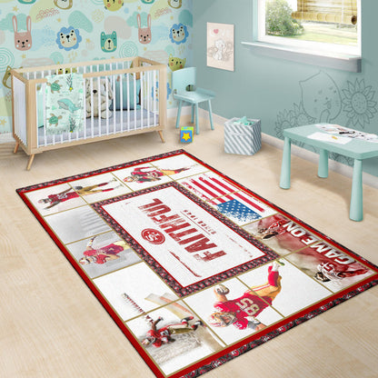San Francisco Players 49ers Area Rug American Football Home Decor Custom For Fans