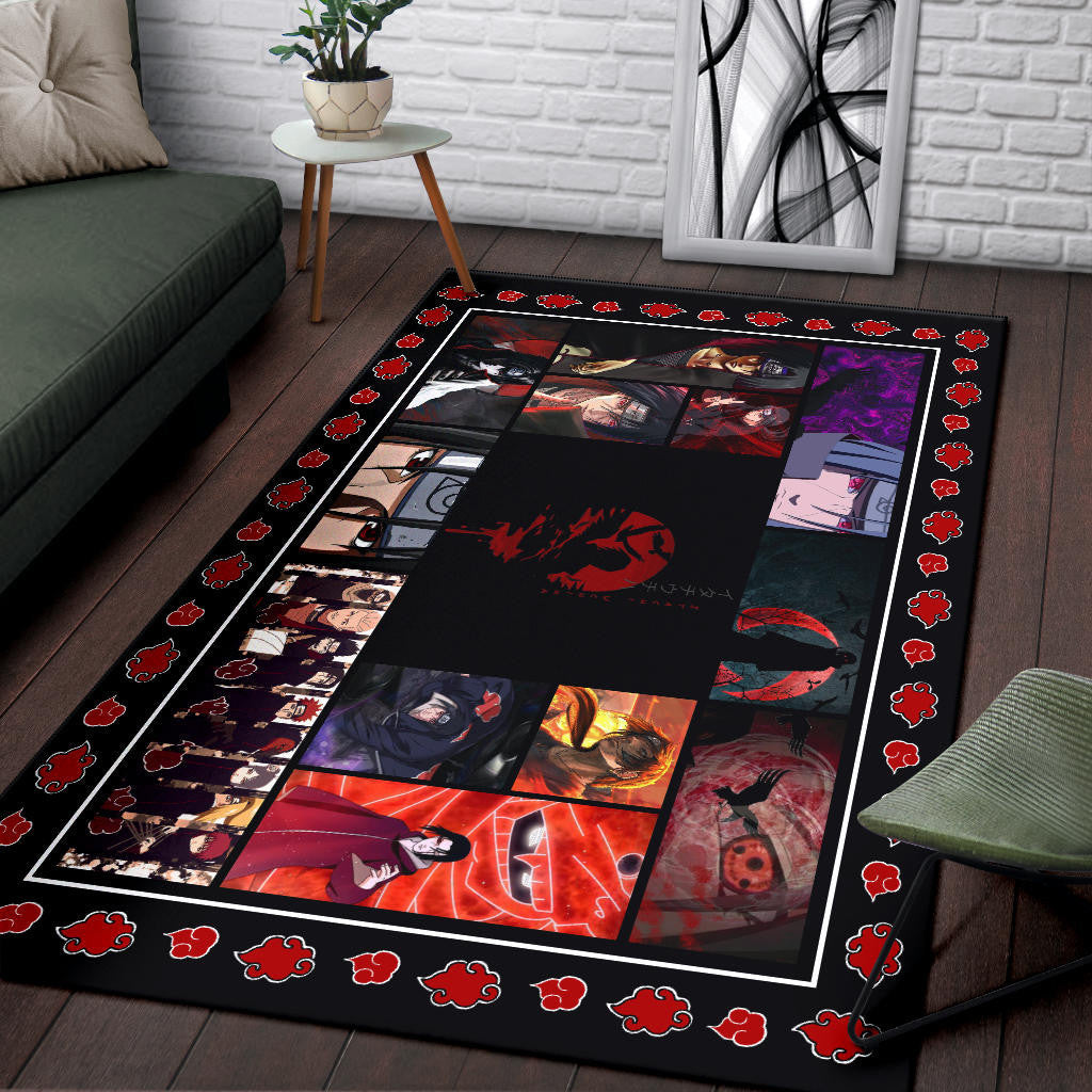 Itachi Uchiha Akatsuki Naruto Area Rug Anime Home Decor Custom For Fans