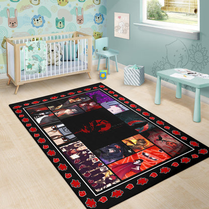 Itachi Uchiha Akatsuki Naruto Area Rug Anime Home Decor Custom For Fans