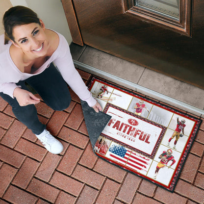 San Francisco Players 49ers Door Mat American Football Home Decor Custom For Fans