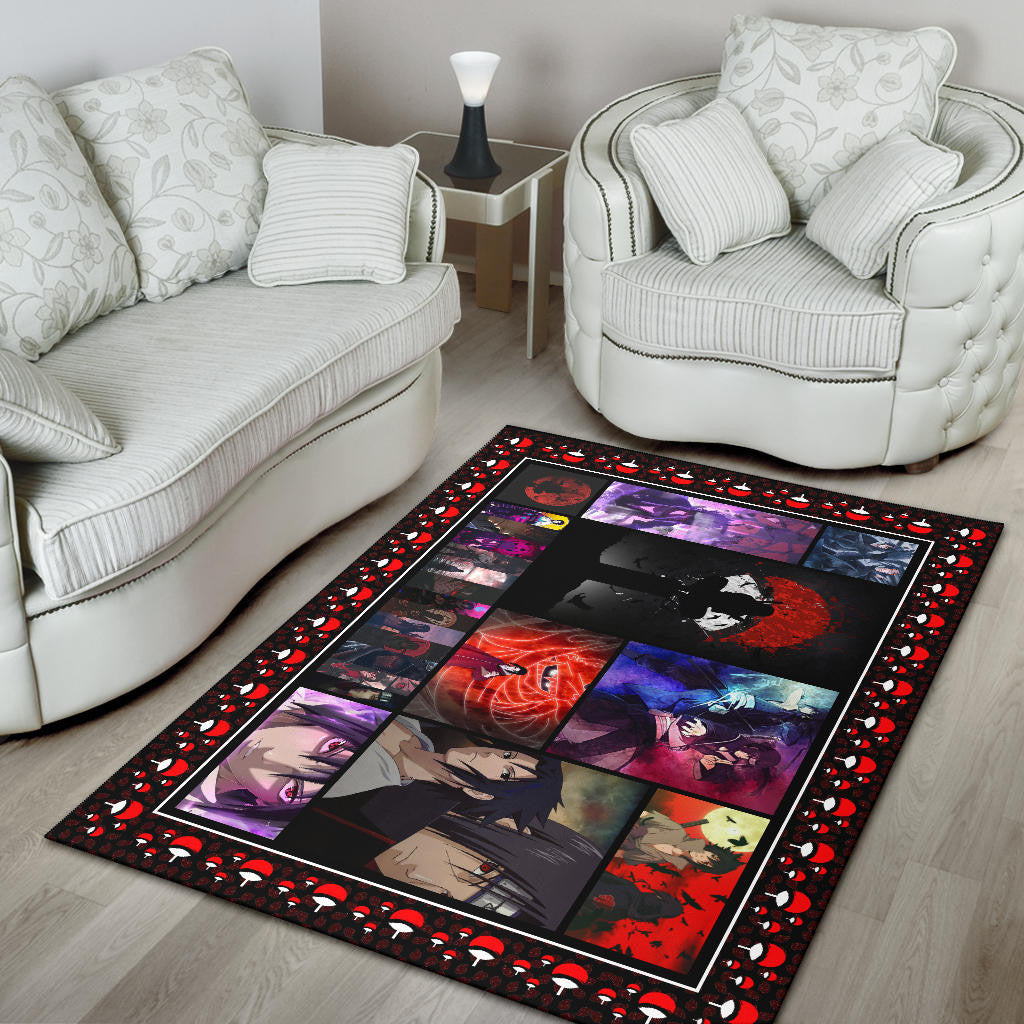 Itachi Vs Sasuke Uchiha Naruto Area Rug Anime Home Decor Custom For Fans NA030203