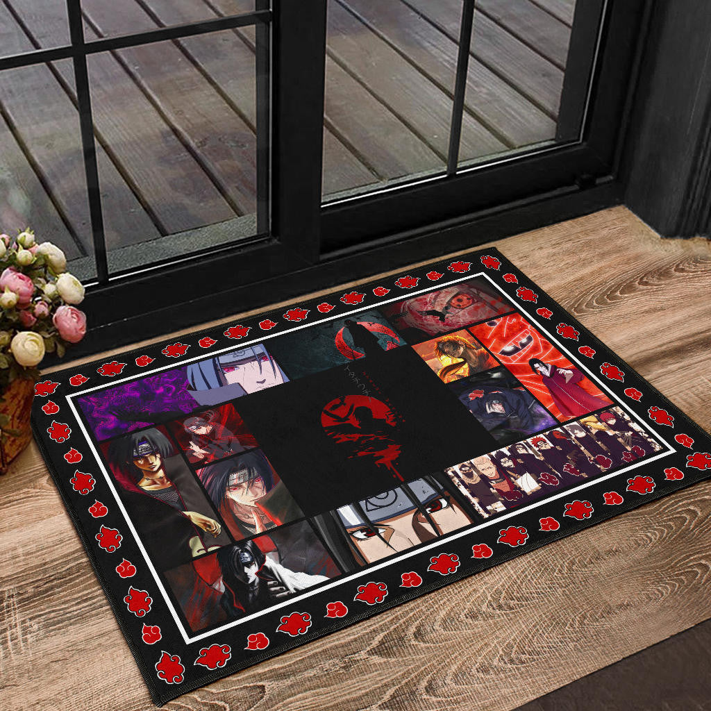 Itachi Uchiha Akatsuki Naruto Door Mat Anime Home Decor Custom For Fans