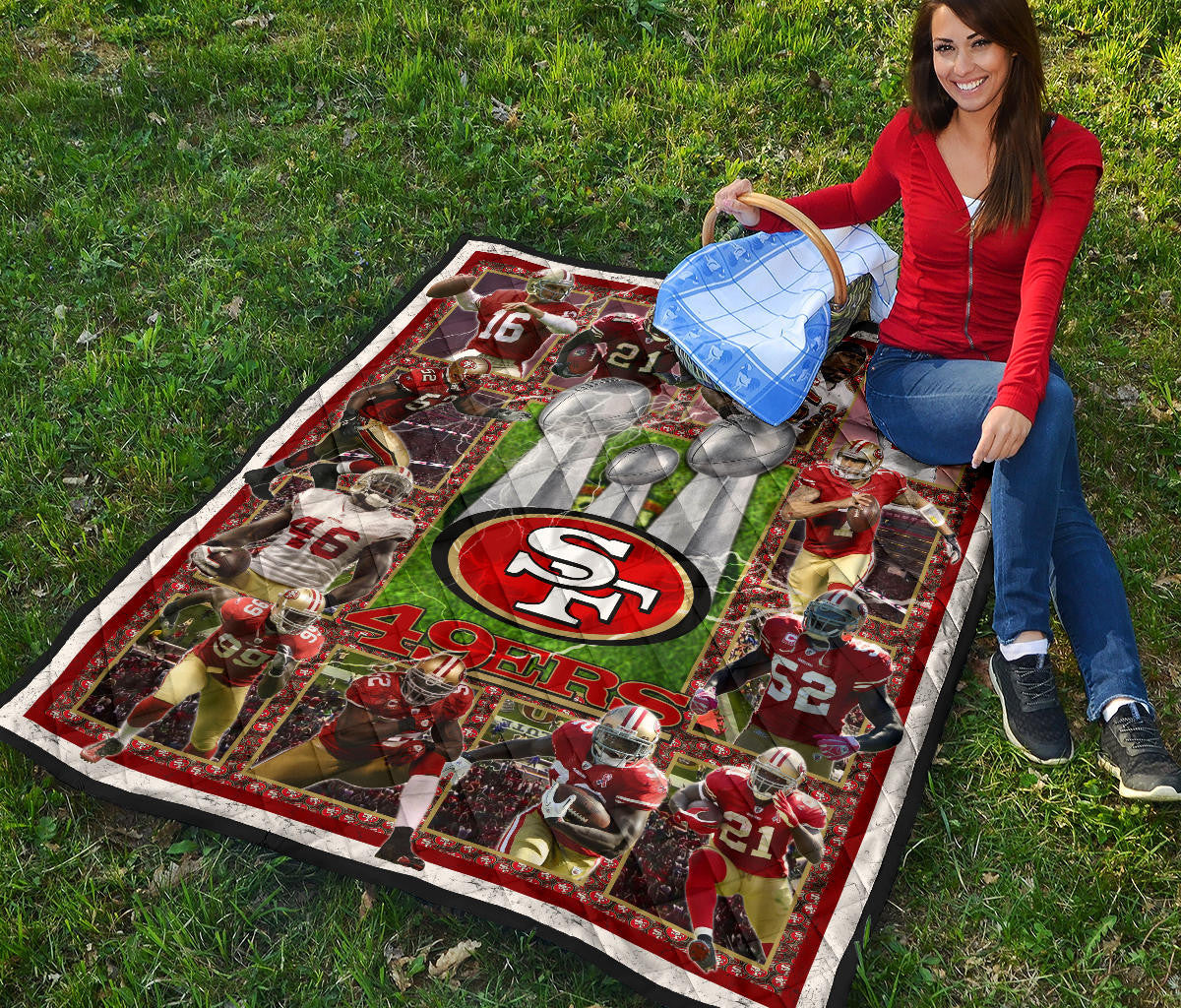 San Francisco Players 49ers Area Rug American Football Home Decor Custom For Fans