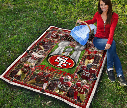 San Francisco Players 49ers Area Rug American Football Home Decor Custom For Fans