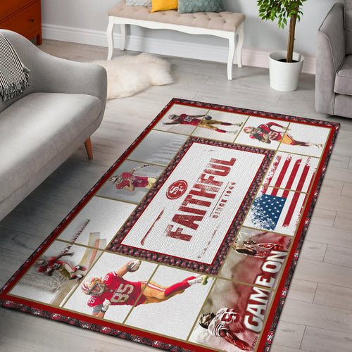 San Francisco Players 49ers Area Rug American Football Home Decor Custom For Fans