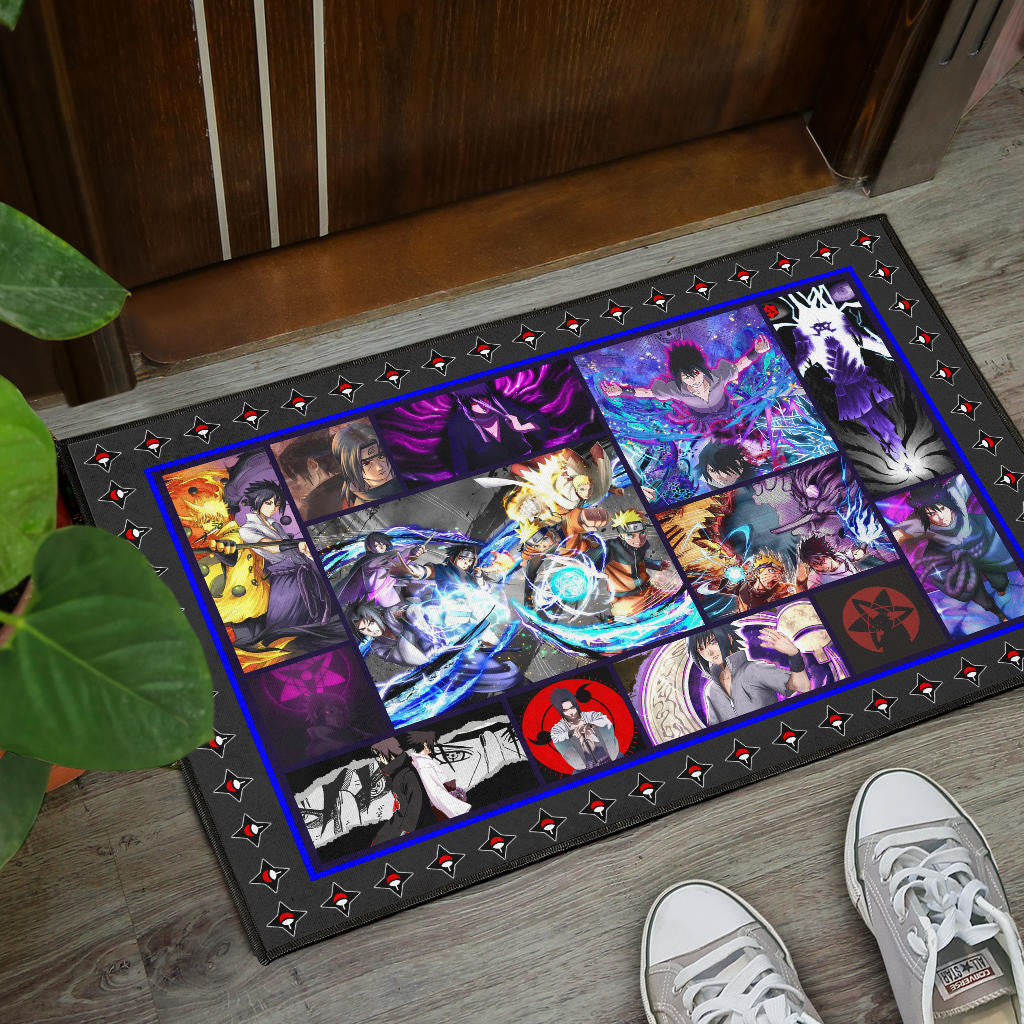 Sasuke Uchiha Naruto Door Mat Anime Home Decor Custom For Fans NA030102