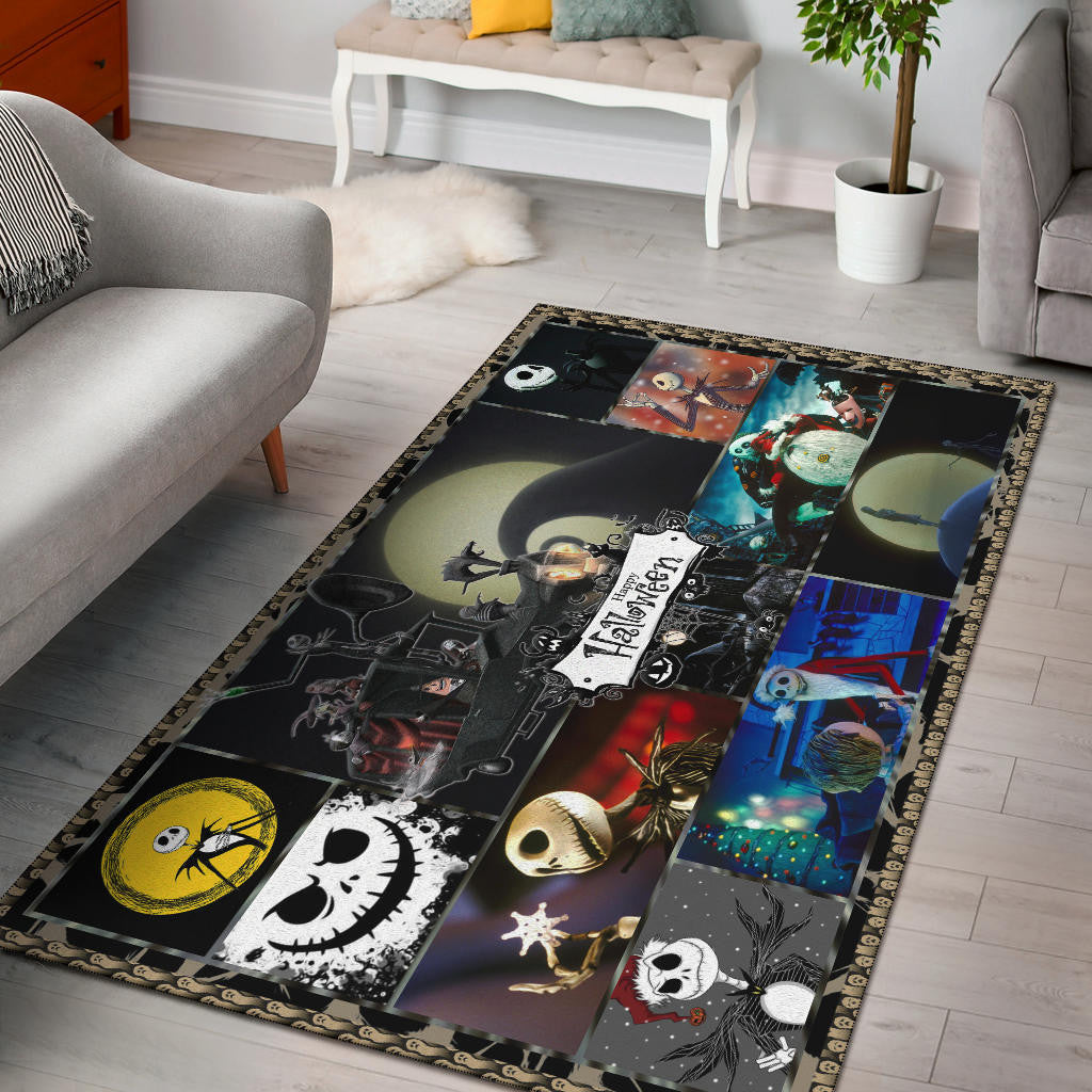 Jack And Sally The Nightmare Before Christmas Area Rug Cartoon Home Decor Custom For Fans NT033002