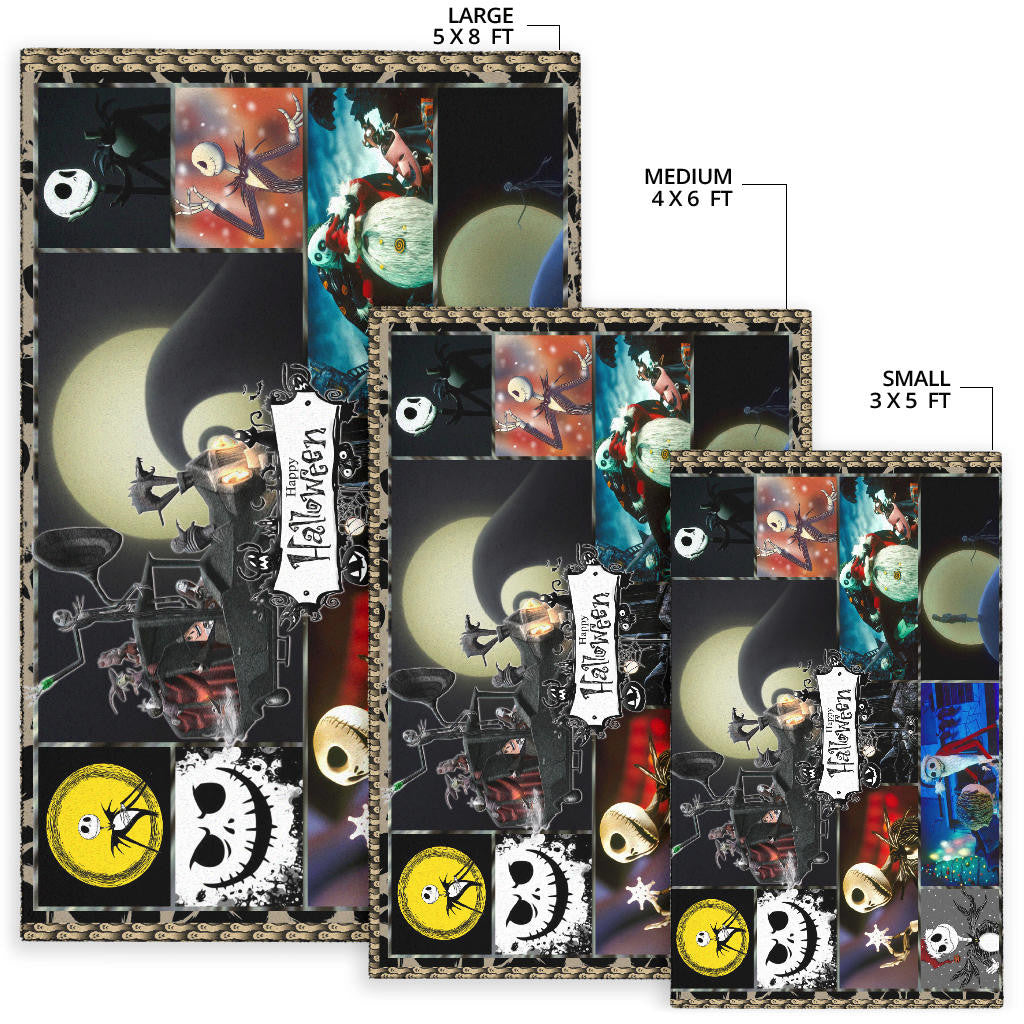 Jack And Sally The Nightmare Before Christmas Area Rug Cartoon Home Decor Custom For Fans NT033002