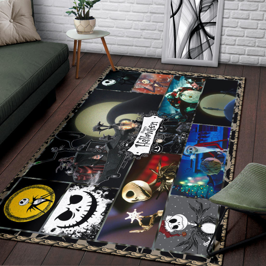Jack And Sally The Nightmare Before Christmas Area Rug Cartoon Home Decor Custom For Fans NT033002