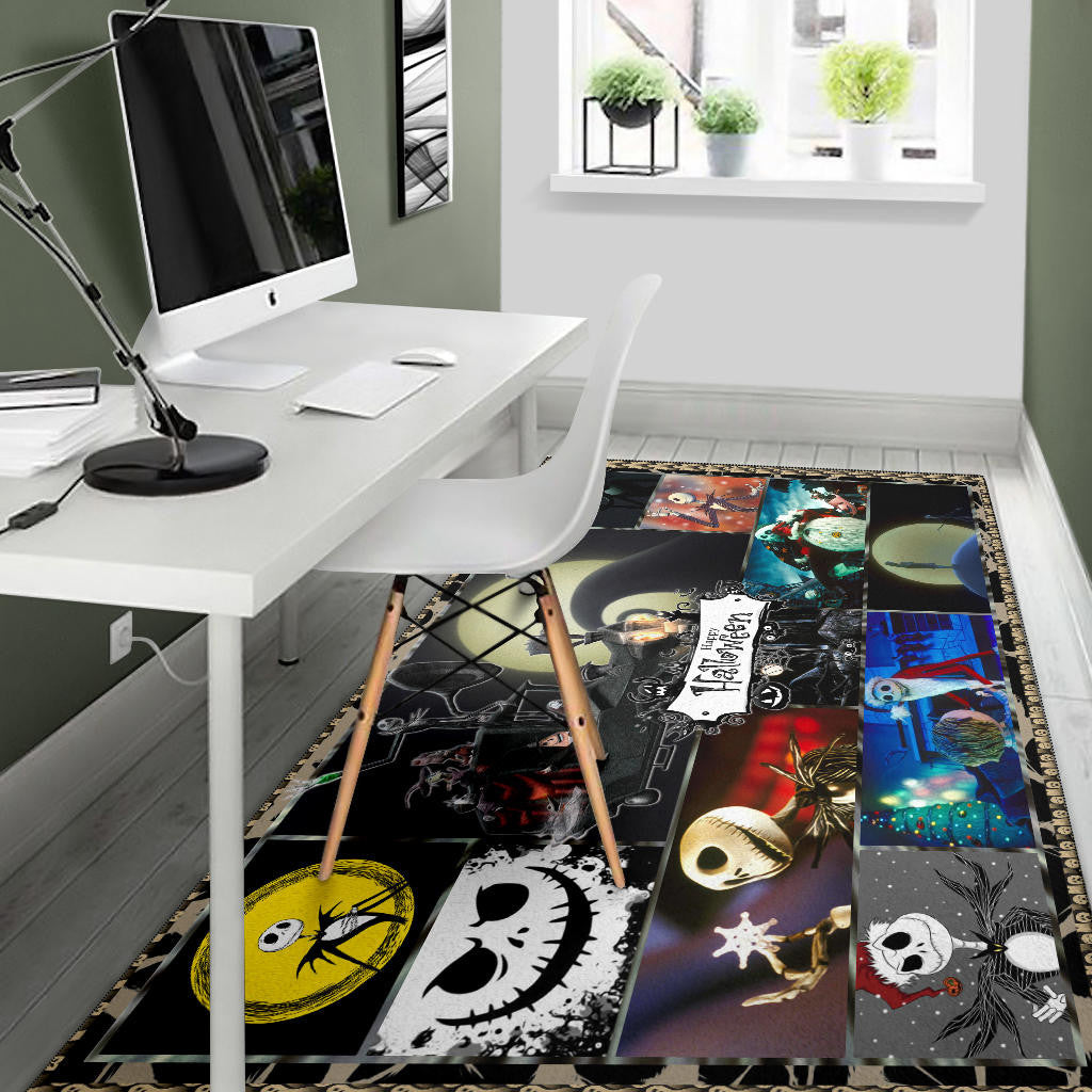 Jack And Sally The Nightmare Before Christmas Area Rug Cartoon Home Decor Custom For Fans NT033002