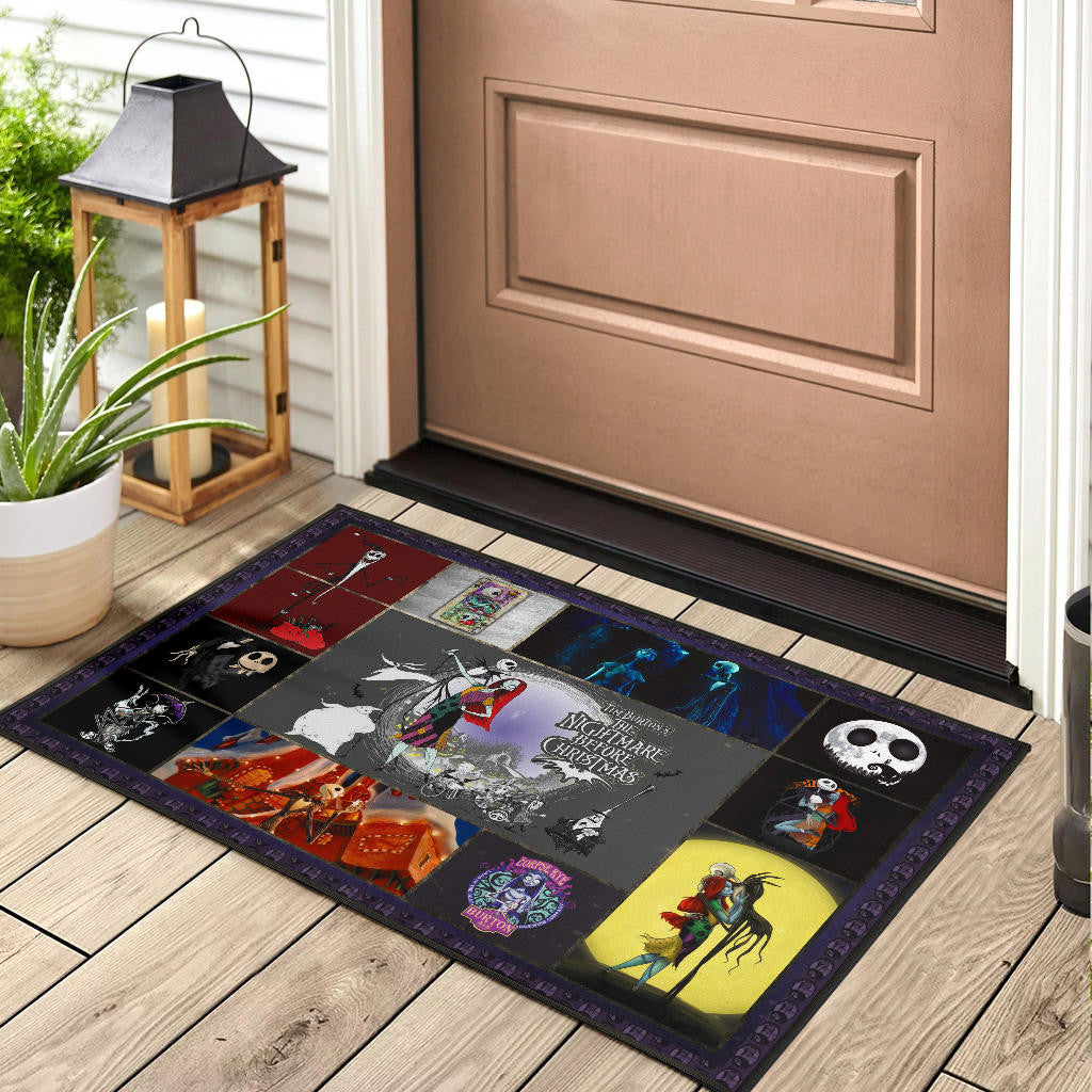 Jack Skellington And Sally The Nightmare Before Christmas Door Mat Cartoon Home Decor Custom For Fans NT032902