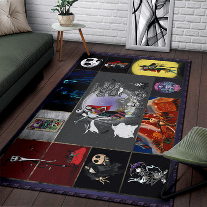 Jack Skellington And Sally The Nightmare Before Christmas Area Rug Cartoon Home Decor Custom For Fans NT032902