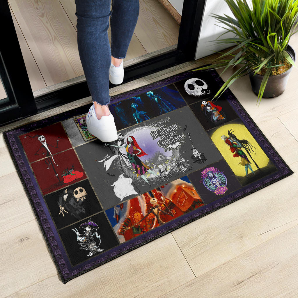 Jack Skellington And Sally The Nightmare Before Christmas Door Mat Cartoon Home Decor Custom For Fans NT032902