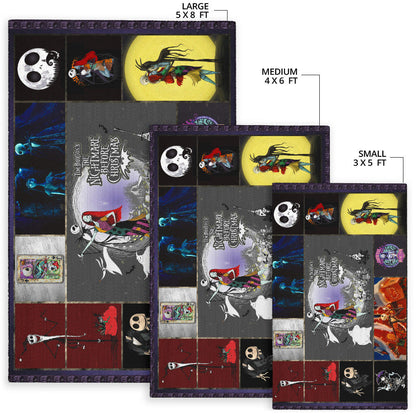 Jack Skellington And Sally The Nightmare Before Christmas Area Rug Cartoon Home Decor Custom For Fans NT032902