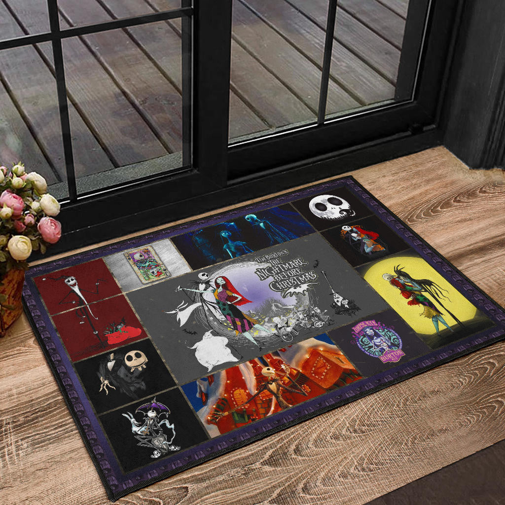 Jack Skellington And Sally The Nightmare Before Christmas Door Mat Cartoon Home Decor Custom For Fans NT032902