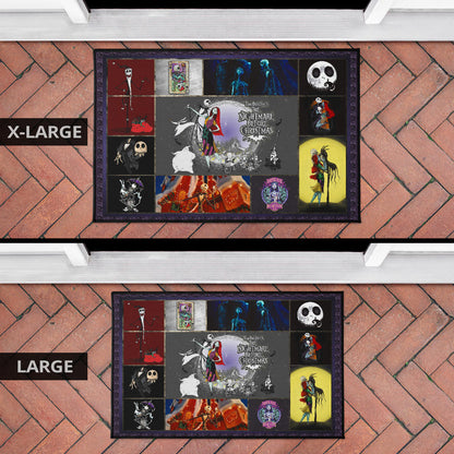 Jack Skellington And Sally The Nightmare Before Christmas Door Mat Cartoon Home Decor Custom For Fans NT032902