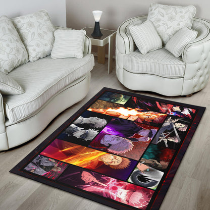 Satoru Gojo Vs Sukuna Jujutsu Kaisen Area Rug Anime Home Decor Custom For Fans NA040403