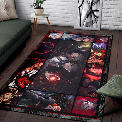Yuji Itadori And Sukuna Jujutsu Kaisen Area Rug Anime Home Decor Custom For Fans NA040404