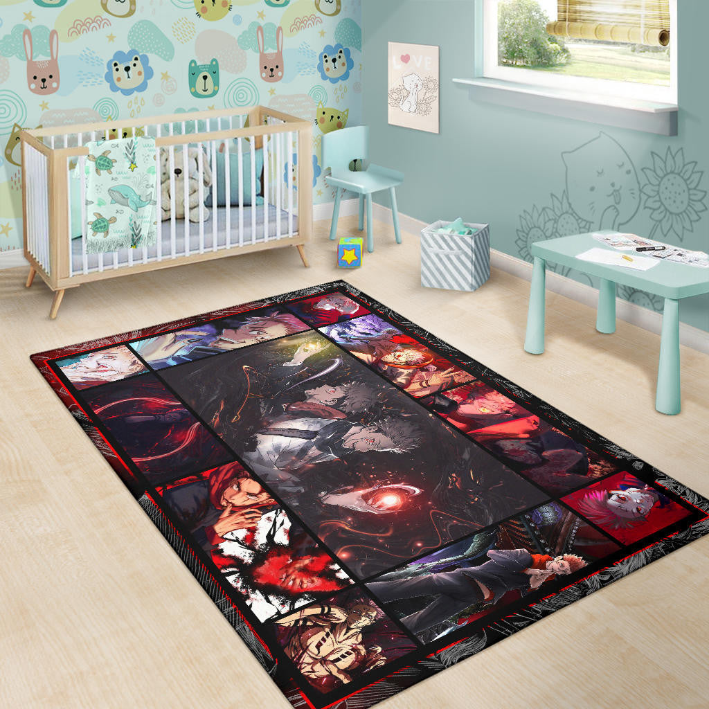 Yuji Itadori And Sukuna Jujutsu Kaisen Area Rug Anime Home Decor Custom For Fans NA040404