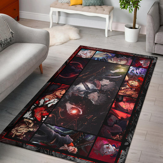 Yuji Itadori And Sukuna Jujutsu Kaisen Area Rug Anime Home Decor Custom For Fans NA040404