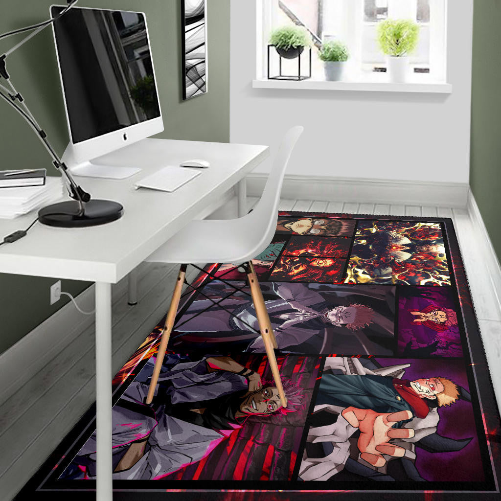 Sukuna Jujutsu Kaisen Area Rug Anime Home Decor Custom For Fans NA040102