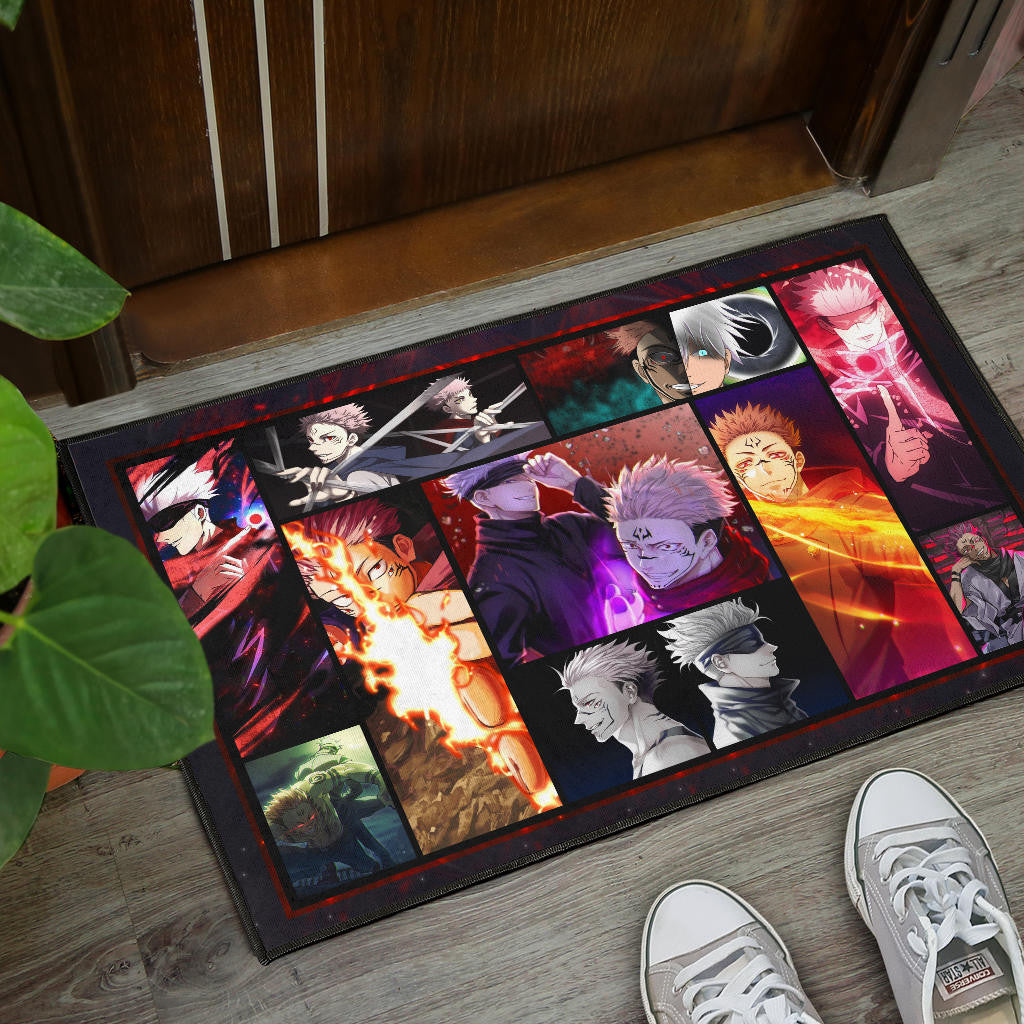 Satoru Gojo Vs Sukuna Jujutsu Kaisen Door Mat Anime Home Decor Custom For Fans NA040403