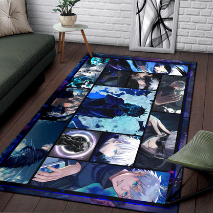 Satoru Gojo Jujutsu Kaisen Area Rug Anime Home Decor Custom For Fans NA040104