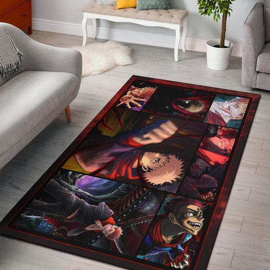 Yuji Itadori Jujutsu Kaisen Area Rug Anime Home Decor Custom For Fans NA040101
