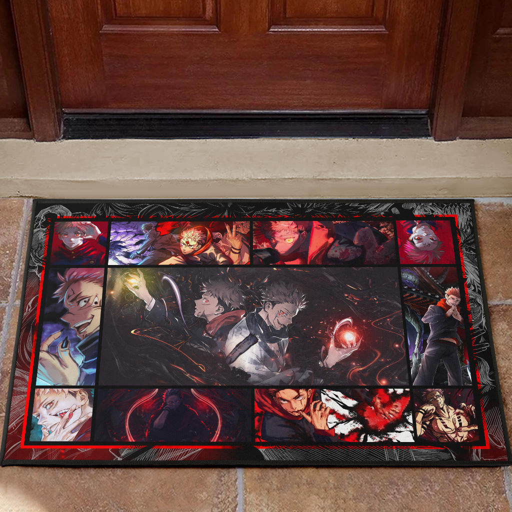 Yuji Itadori And Sukuna Jujutsu Kaisen Door Mat Anime Home Decor Custom For Fans NA040404