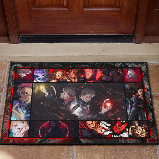 Yuji Itadori And Sukuna Jujutsu Kaisen Door Mat Anime Home Decor Custom For Fans NA040404