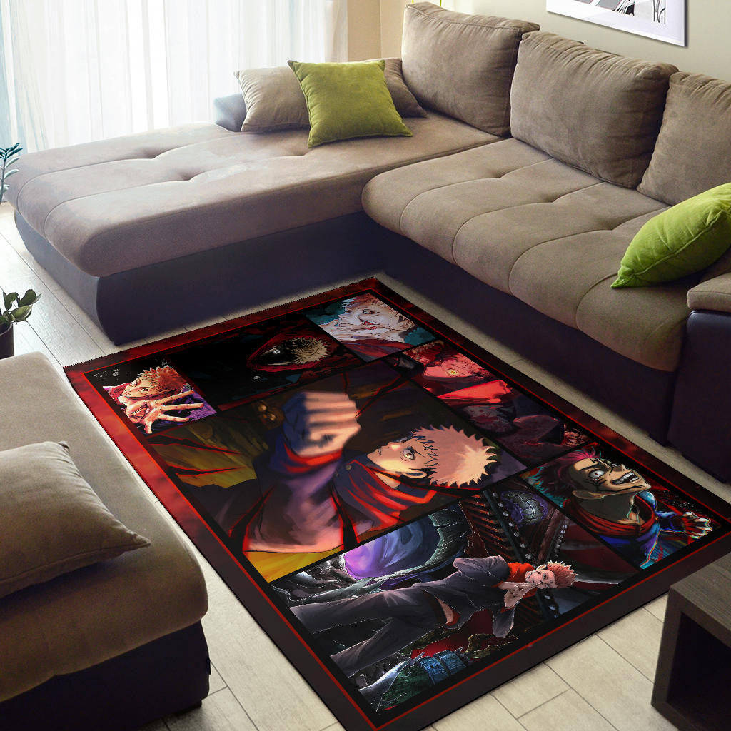 Yuji Itadori Jujutsu Kaisen Area Rug Anime Home Decor Custom For Fans NA040101