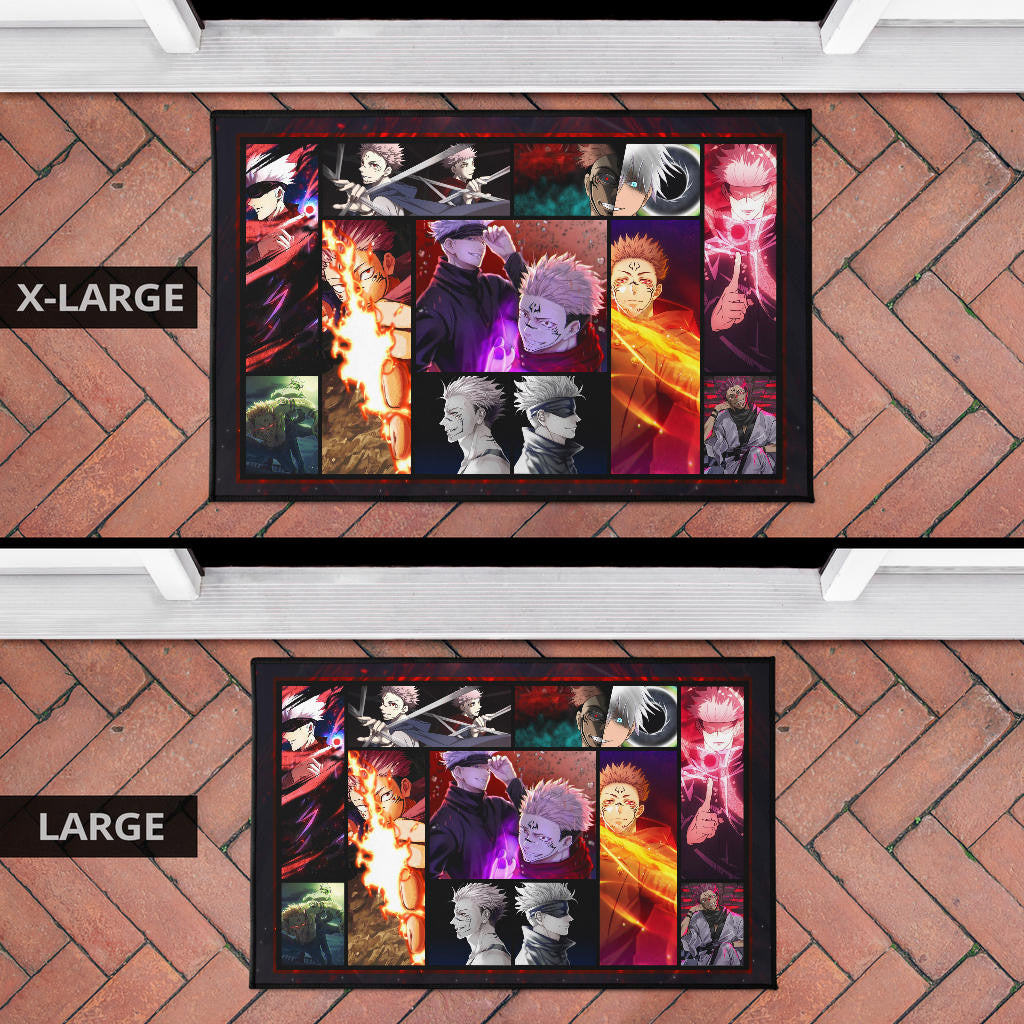 Satoru Gojo Vs Sukuna Jujutsu Kaisen Door Mat Anime Home Decor Custom For Fans NA040403