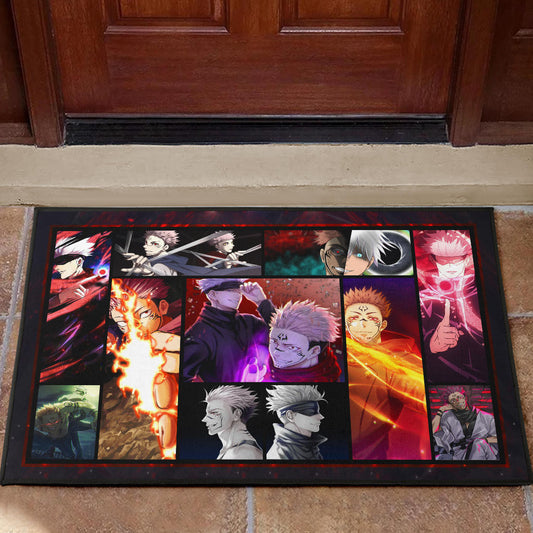 Satoru Gojo Vs Sukuna Jujutsu Kaisen Door Mat Anime Home Decor Custom For Fans NA040403