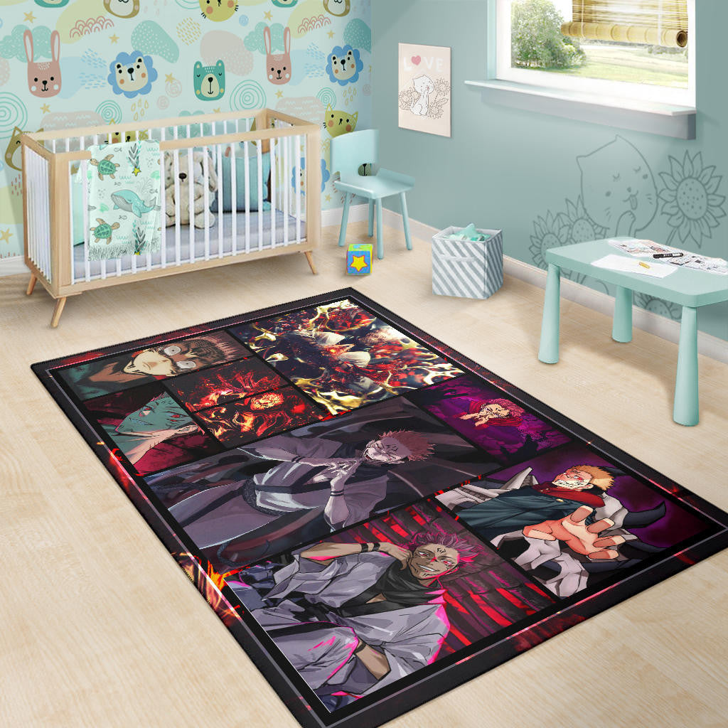 Sukuna Jujutsu Kaisen Area Rug Anime Home Decor Custom For Fans NA040102