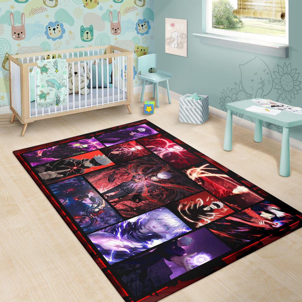 Satoru Gojo Jujutsu Kaisen Area Rug Anime Home Decor Custom For Fans NA040103