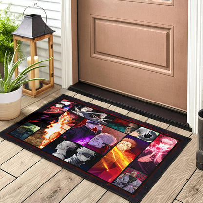 Satoru Gojo Vs Sukuna Jujutsu Kaisen Door Mat Anime Home Decor Custom For Fans NA040403