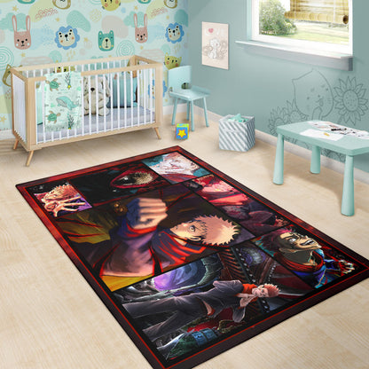 Yuji Itadori Jujutsu Kaisen Area Rug Anime Home Decor Custom For Fans NA040101