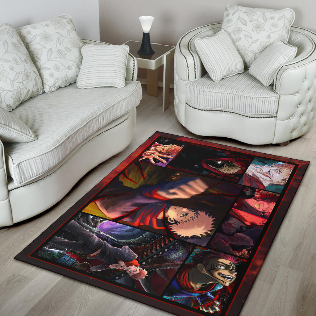 Yuji Itadori Jujutsu Kaisen Area Rug Anime Home Decor Custom For Fans NA040101