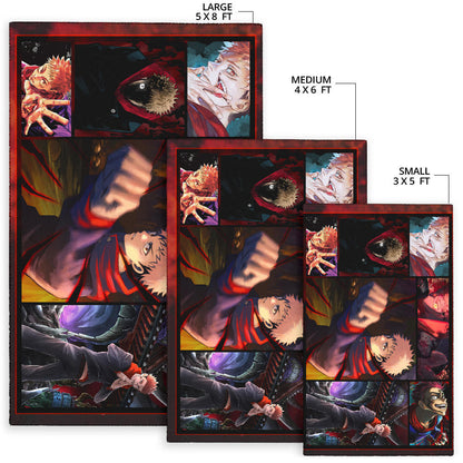 Yuji Itadori Jujutsu Kaisen Area Rug Anime Home Decor Custom For Fans NA040101
