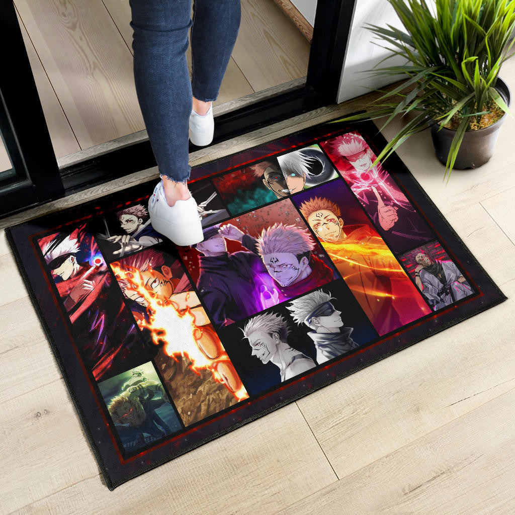 Satoru Gojo Vs Sukuna Jujutsu Kaisen Door Mat Anime Home Decor Custom For Fans NA040403