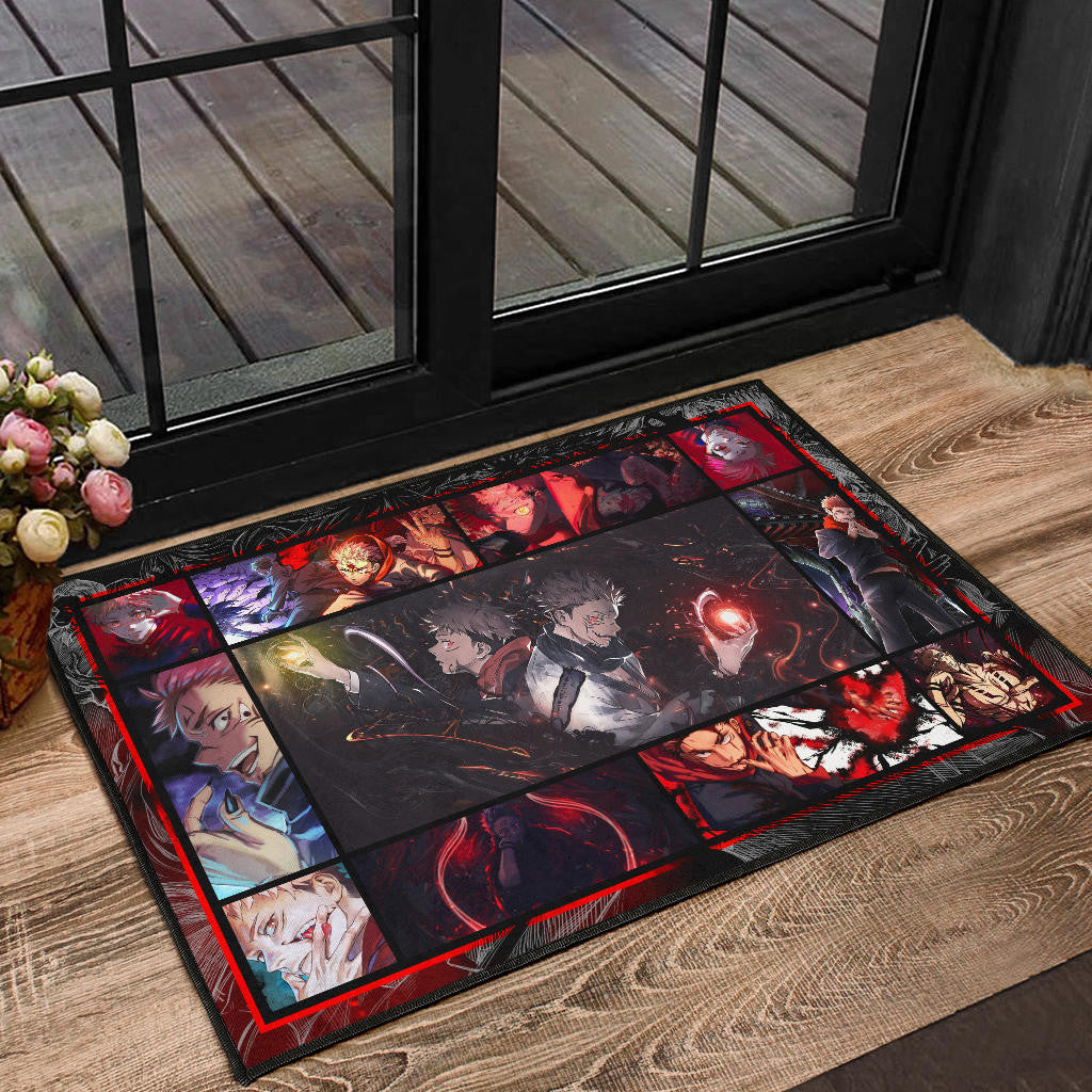 Yuji Itadori And Sukuna Jujutsu Kaisen Door Mat Anime Home Decor Custom For Fans NA040404