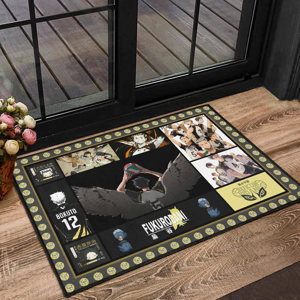 Fukurodani Team Haikyuu Door Mat Anime Home Decor Custom For Fans NA041204