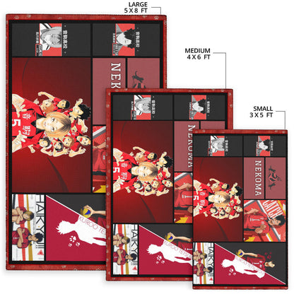 Tetsuro Kuroo And Kenma Kozume Fukurodani Haikyuu Area Rug Anime Home Decor Custom For Fans NA041304