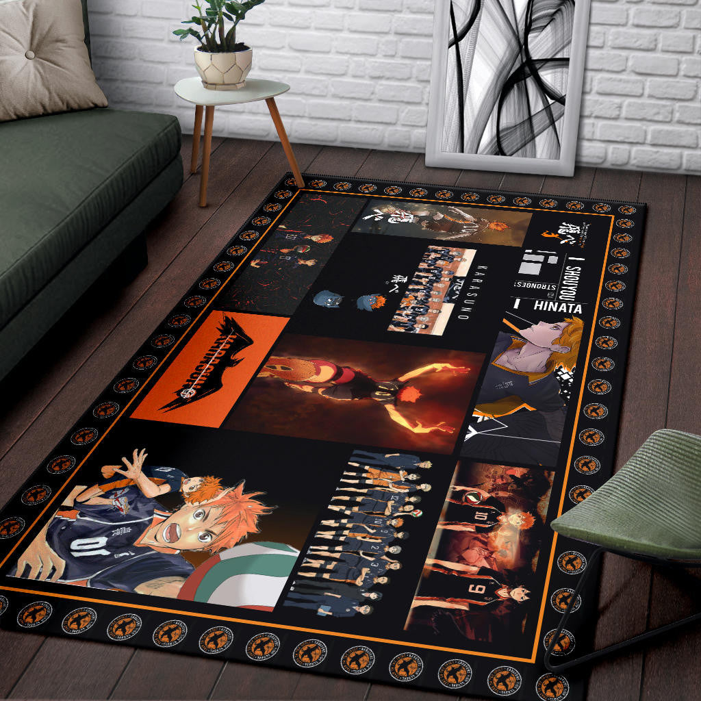 Tobio Kageyama And Shoyo Hinata Haikyuu Area Rug Anime Home Decor Custom For Fans NA041202