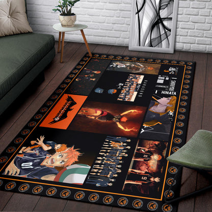 Tobio Kageyama And Shoyo Hinata Haikyuu Area Rug Anime Home Decor Custom For Fans NA041202