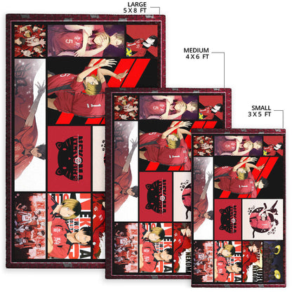 Tetsuro Kuroo And Kenma Kozume Fukurodani Haikyuu Area Rug Anime Home Decor Custom For Fans NA041303