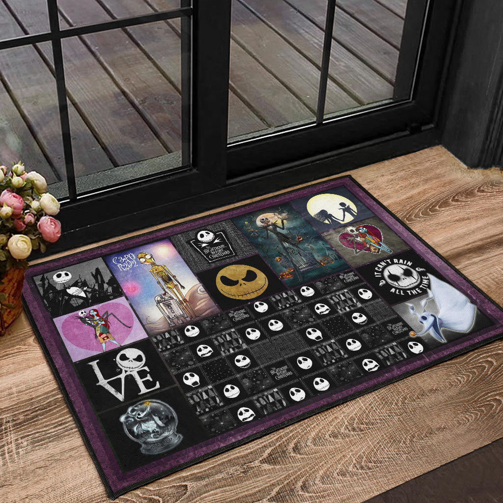 Jack And Sally The Nightmare Before Christmas Door Mat Cartoon Home Decor Custom For Fans NT040402