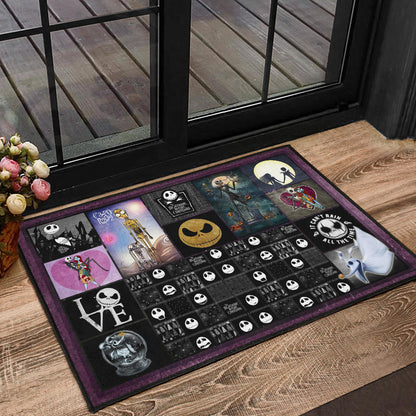 Jack And Sally The Nightmare Before Christmas Door Mat Cartoon Home Decor Custom For Fans NT040402