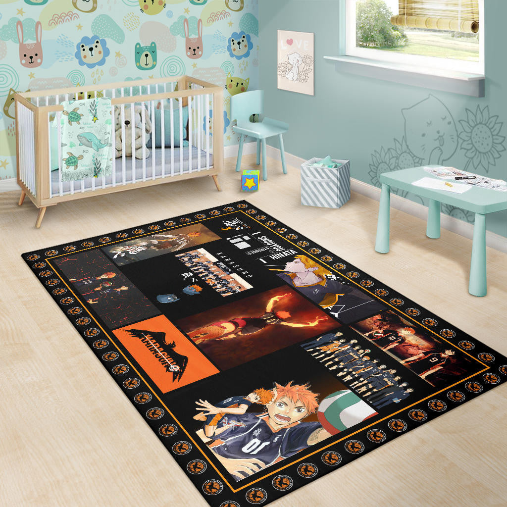 Tobio Kageyama And Shoyo Hinata Haikyuu Area Rug Anime Home Decor Custom For Fans NA041202