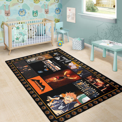 Tobio Kageyama And Shoyo Hinata Haikyuu Area Rug Anime Home Decor Custom For Fans NA041202